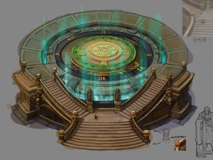 horse racing area - stairs 01 Modèle 3D