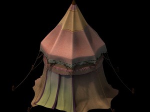 horse racing area - tent 01 3D-Modell