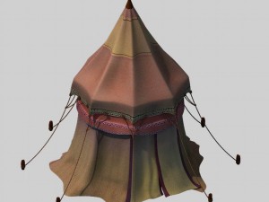 horse racing area - tent 01 3D-Modell