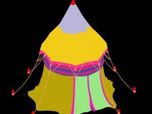 horse racing area - tent 01 3D-Modell
