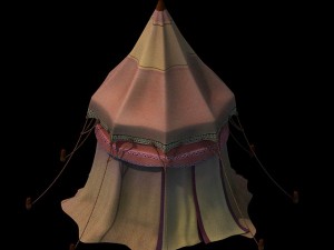 horse racing area - tent 01 3D-Modell