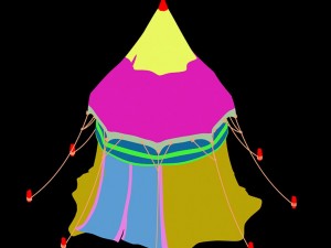horse racing area - tent 01 3D-Modell