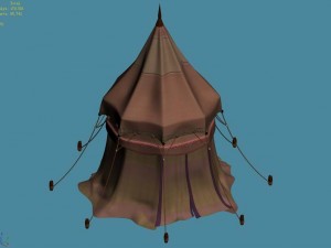 horse racing area - tent 01 3D-Modell