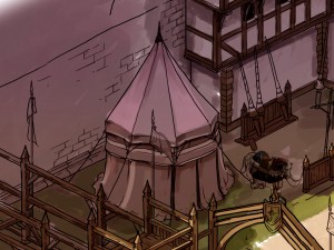 horse racing area - tent 01 3D-Modell