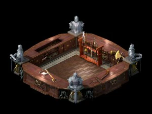 shop area - counter 01 3D Model