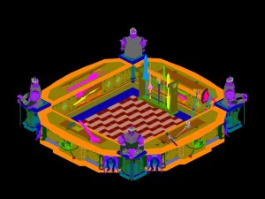 shop area - counter 01 3D Model