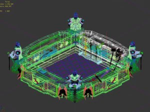 shop area - counter 01 3D Model
