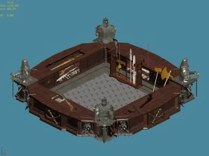 shop area - counter 01 3D Model