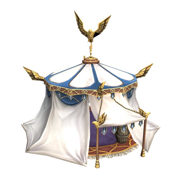 divine barracks - tent 01 3D मॉडल .c4d .max .obj .3ds .fbx .stl .blend 