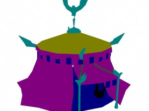 divine barracks - tent 01 3D Model
