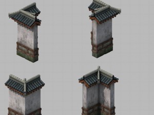 courtyard - wall 2701 3D Model