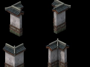 courtyard - wall 2701 3D 모델