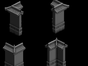 courtyard - wall 2701 3D 모델