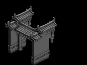 courtyard - wall 2702 3D Model