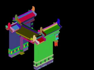 courtyard - wall 2702 3D Model