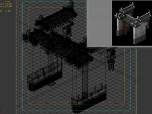 courtyard - wall 2702 3D Model