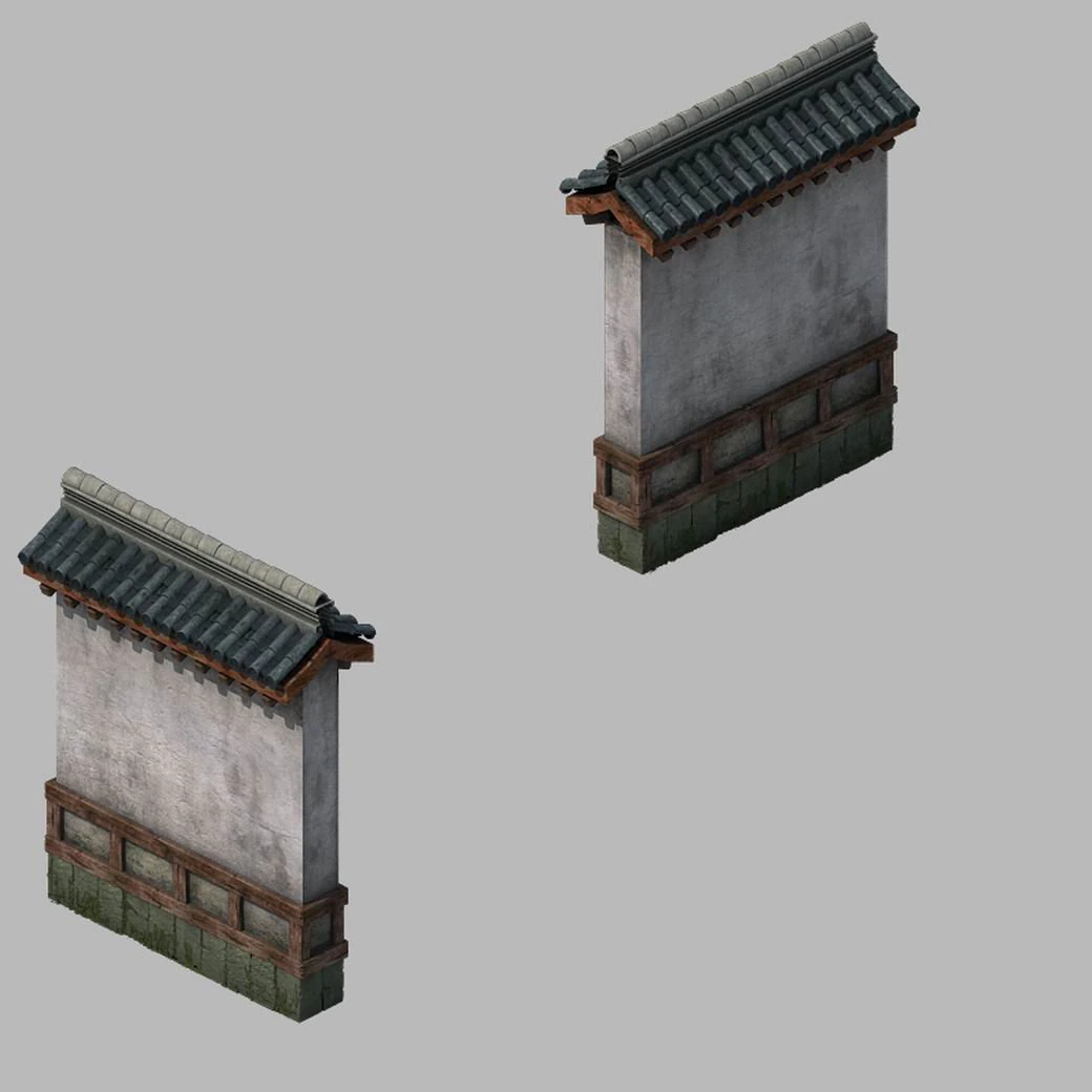courtyard - wall 2703 3D Model .c4d .max .obj .3ds .fbx .stl .blend 