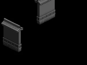 courtyard - wall 2703 3D Model