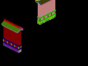 courtyard - wall 2703 3D Model
