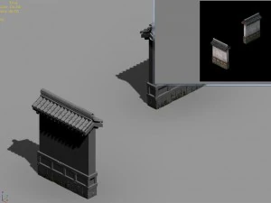 courtyard - wall 2703 3D Model