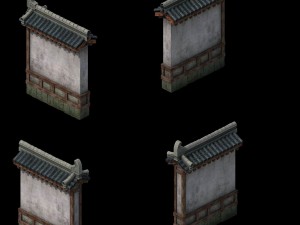 courtyard - wall 2704 3D Model