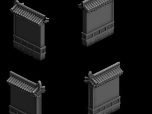 courtyard - wall 2704 3D Model