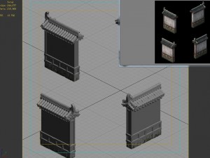 courtyard - wall 2704 3D Model