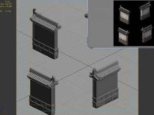 courtyard - wall 2704 3D Model