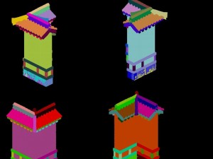 courtyard - fence - wicket 01 3D Model