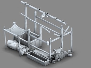 water caravan - horse circle 3D Модель