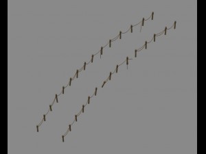 explore the mountains - wooden bridge 01 Modelo 3D