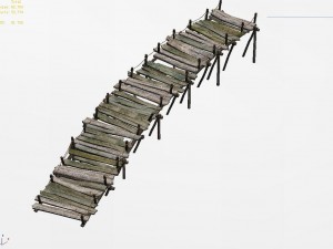 explore the mountains - wooden bridge 01 Modelo 3D