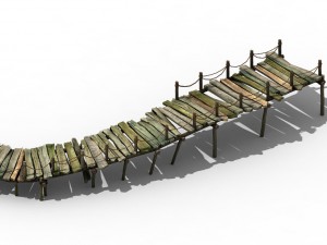 explore the mountains - plank bridge 02 Modelo 3D