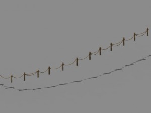 explore the mountains - plank bridge 02 Modelo 3D