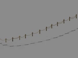 explore the mountains - plank bridge 02 3D Model