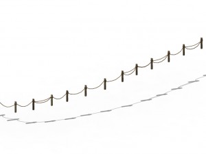 explore the mountains - plank bridge 02 Modelo 3D