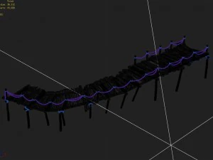 explore the mountains - plank bridge 02 3D Model