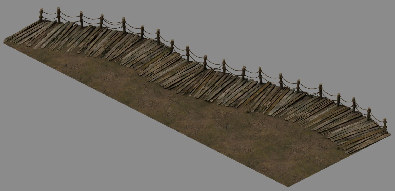 explore the mountains - boardwalk 01 3D Model .c4d .max .obj .3ds .fbx .stl .blend 