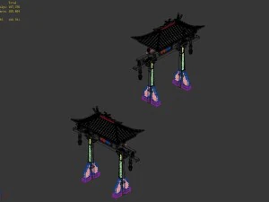 tang dynasty - city archway 02 3D Model