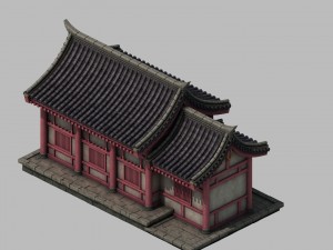 tang dynasty building - with room 01 3D-Modell