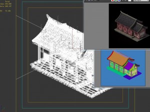 tang dynasty building - with room 01 3D मॉडल