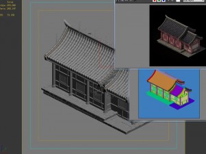 tang dynasty building - with room 01 3D मॉडल