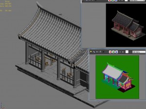 tang dynasty building - with room 02 Modelo 3D