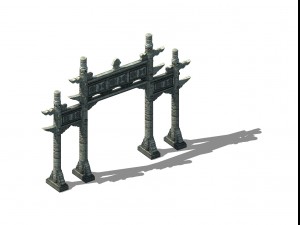 tang dynasty architecture - archway 01 3D-Modell