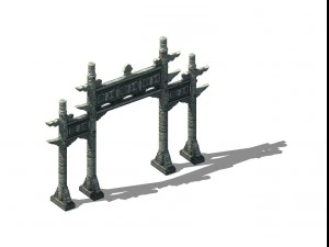 arquitetura da dinastia Tang - arco 01 Modelo 3D