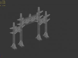 tang dynasty architecture - archway 01 Model 3D