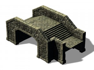 tang dynasty building - stone bridge 01 3D 모델