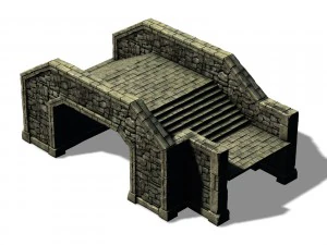 tang dynasty building - stone bridge 01 3D Model