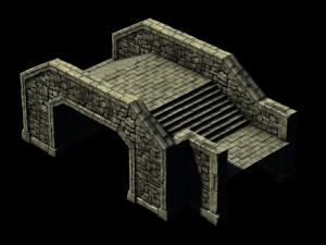 tang dynasty building - stone bridge 01 3D Model