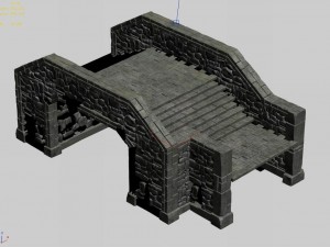 tang dynasty building - stone bridge 01 3D Model